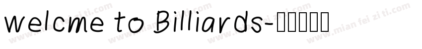 welcme to Billiards字体转换